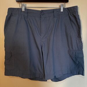 Columbia Shorts Mens 38 Gray Cargo Cotton Stretch Regular Fit Hiking